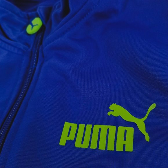 Puma Blue & Green Full Zip-up Sweatshirt - Picture 2 of 8